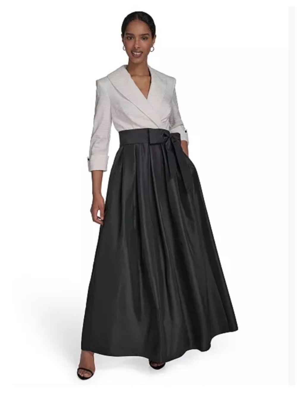 NWT Jessica Howard Colorblocked V-Neck Ball Gown Size 16